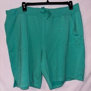 Green Althetic Works Shorts with pockets